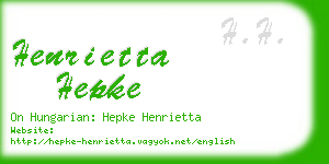 henrietta hepke business card